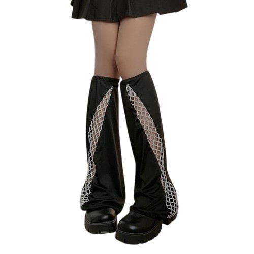 Harajuku fishnet patchwork leg - fishnet,