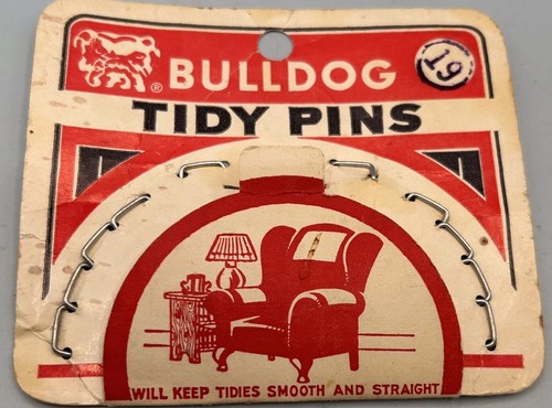 Vintage bulldog tidy - bulldog, pins