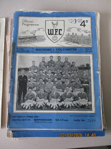 1953 watford colchester - 1953-54, v